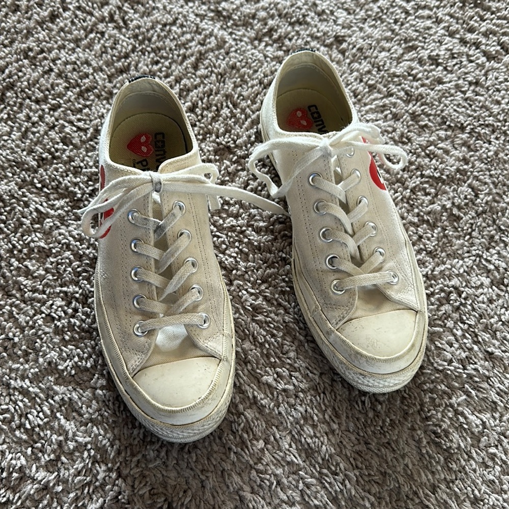 Comme des Garcons Cream and Red Sneakers - Picture 5 of 10
